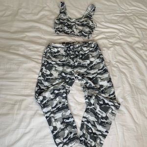 Camo jogger two piece set